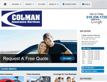 Tablet Screenshot of colman-ins.com